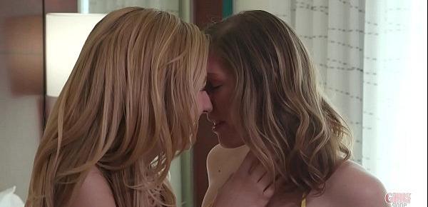  GIRLS GONE WILD - Young Alexa Pops Ella’s Lesbian Cherry On Film!